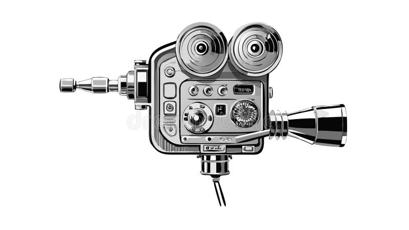 Retro Handheld Videocamera Vector, Generatieve AI vector illustratie