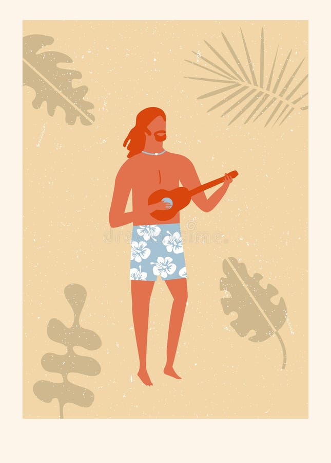 Retro hawaii beach poster in . Surf summer beach illustration. Retro hawaii beach poster in . Surf summer beach illustration.