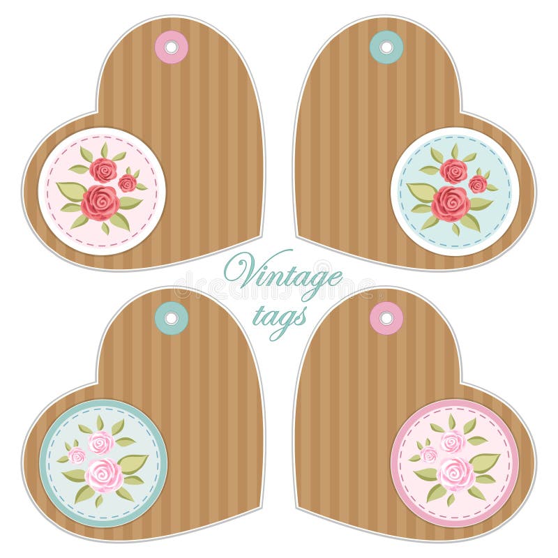 Retro heart tags 7