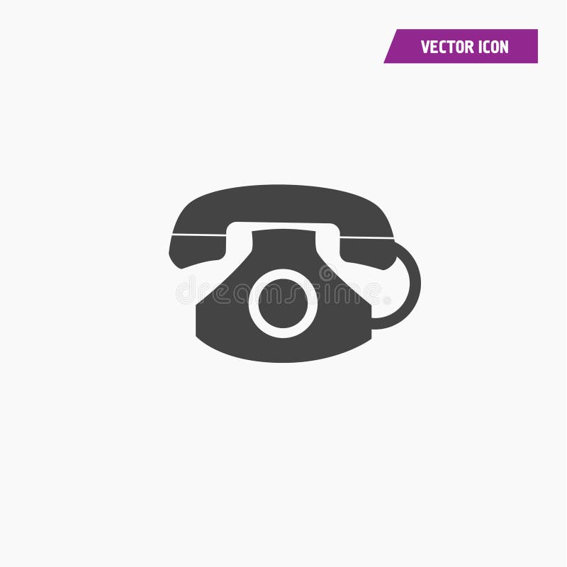 Retro hem- telefonsymbol för svart gammal tappning royaltyfri illustrationer Retro hem- telefonsymbol för svart gammal tappning royaltyfri illustrationer