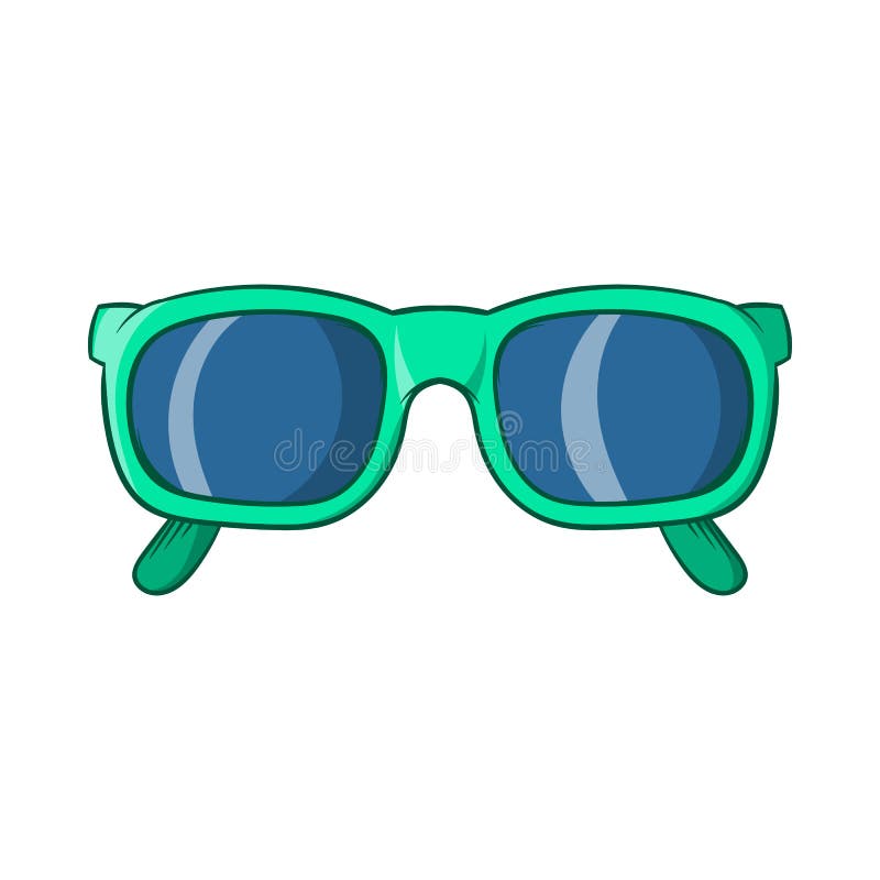 Retro Hipster Sunglasses Icon in Cartoon Style Stock Vector Illustration of sign, optic 81299606