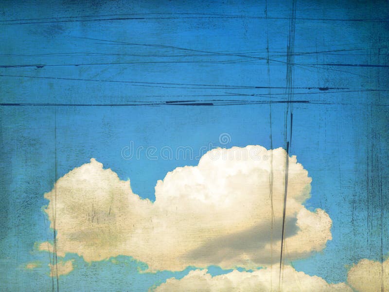 Retro image of cloudy sky. Background