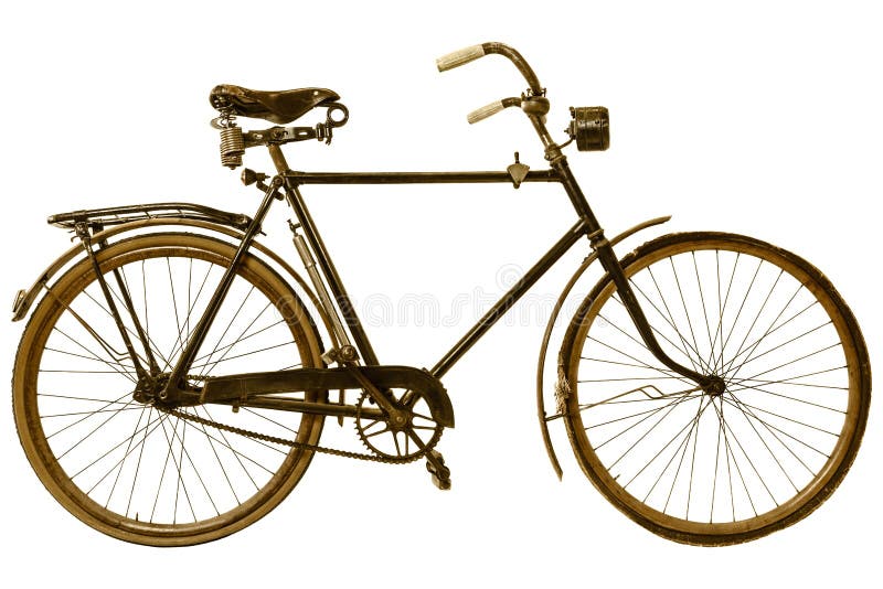Retro immagine disegnata di una bicicletta del XIX secolo