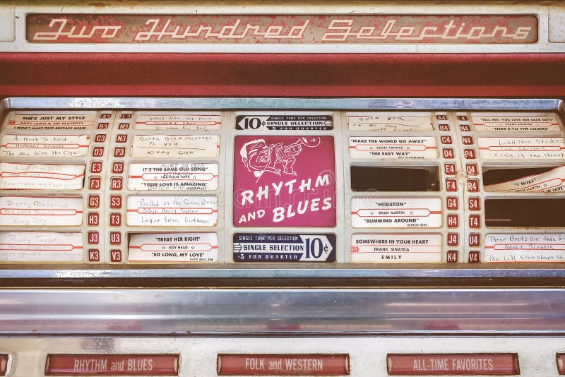 ROSMALEN, THE NETHERLANDS - MAY 8, 2016: Retro styled image of a vintage weathered jukebox on a flee market in Rosmalen, The Netherlands. ROSMALEN, THE NETHERLANDS - MAY 8, 2016: Retro styled image of a vintage weathered jukebox on a flee market in Rosmalen, The Netherlands