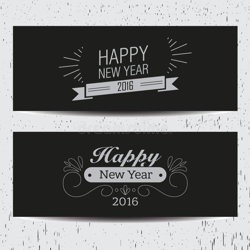 Retro insegne del nuovo anno royalty illustrazione gratis Retro insegne del nuovo anno royalty illustrazione gratis