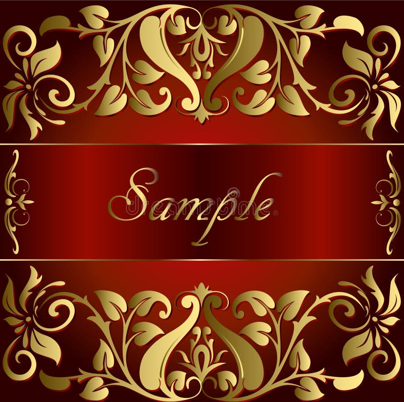 Vector uitstekende gouden achtergrond bloemen stock illustratie Vector uitstekende gouden achtergrond bloemen stock illustratie