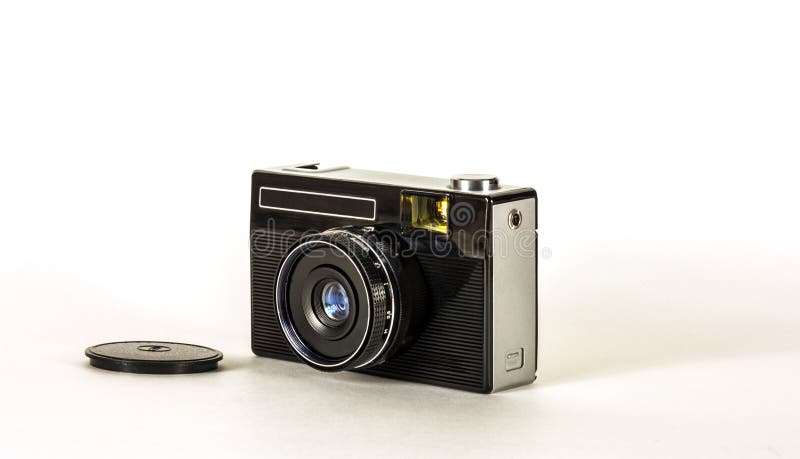 Retro Kamera For Att Ta Bilder Pa Filmen Pa En Ljus Bakgrund Fotografering For Bildbyraer Bild Av Kamera Actinium