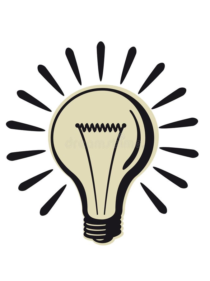 Retro lampadina royalty illustrazione gratis Retro lampadina royalty illustrazione gratis