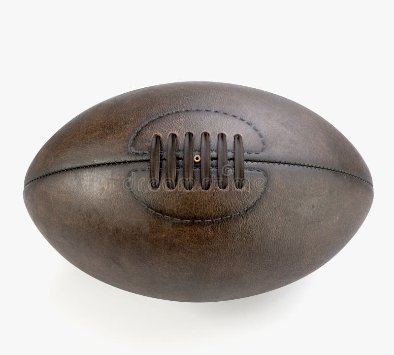 Retro Leather Rugby Ball stock illustration. Illustration of rugby