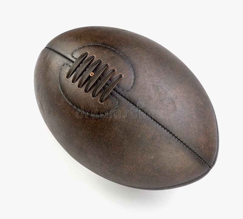 Retro Leather Rugby Ball stock illustration. Illustration of rugby