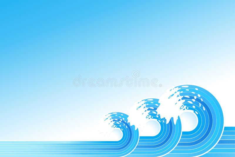 Retro lined art waves