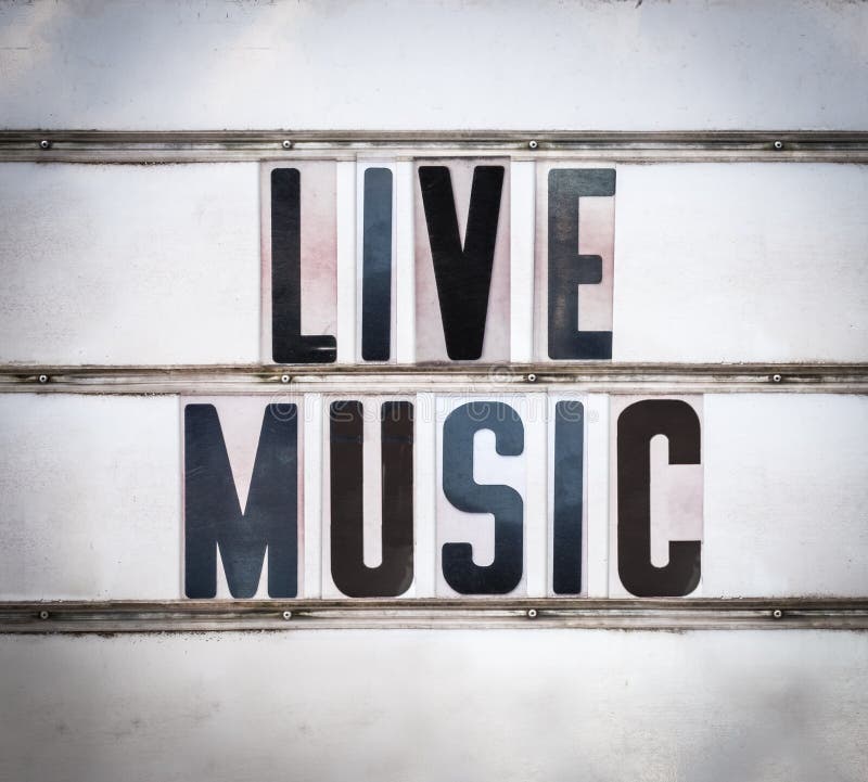 Retro Live Music Sign