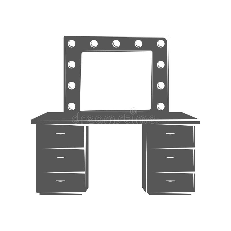 Makeup Table Silhouette Stock Illustrations 357 Makeup Table