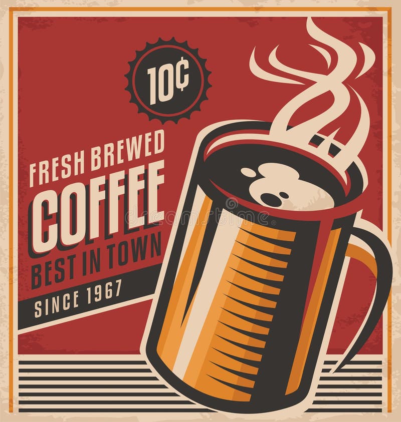 Retro manifesto del caffè royalty illustrazione gratis Retro manifesto del caffè royalty illustrazione gratis
