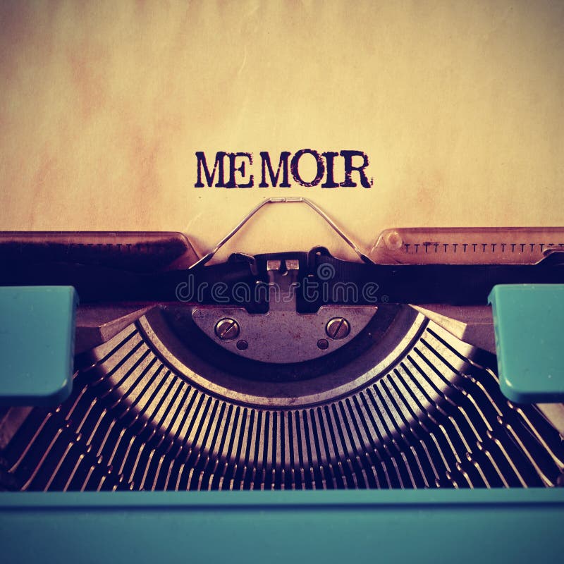 Retro maszyna do pisania i słowa wspomnienie pisać z nim