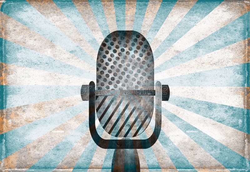 Retro microphone vector illustration