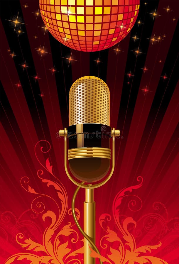Retro microphone vector illustration