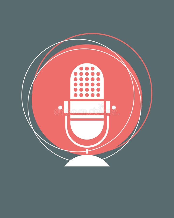 Retro-Mikrofon n stock abbildung