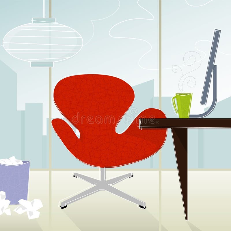 Retro-Modern Office (vector)