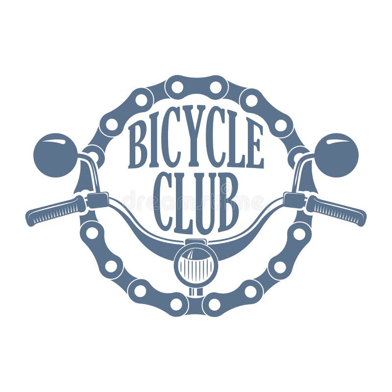Retro monochrome bikes and scooters club logo stock illustration Retro monochrome bikes and scooters club logo stock illustration