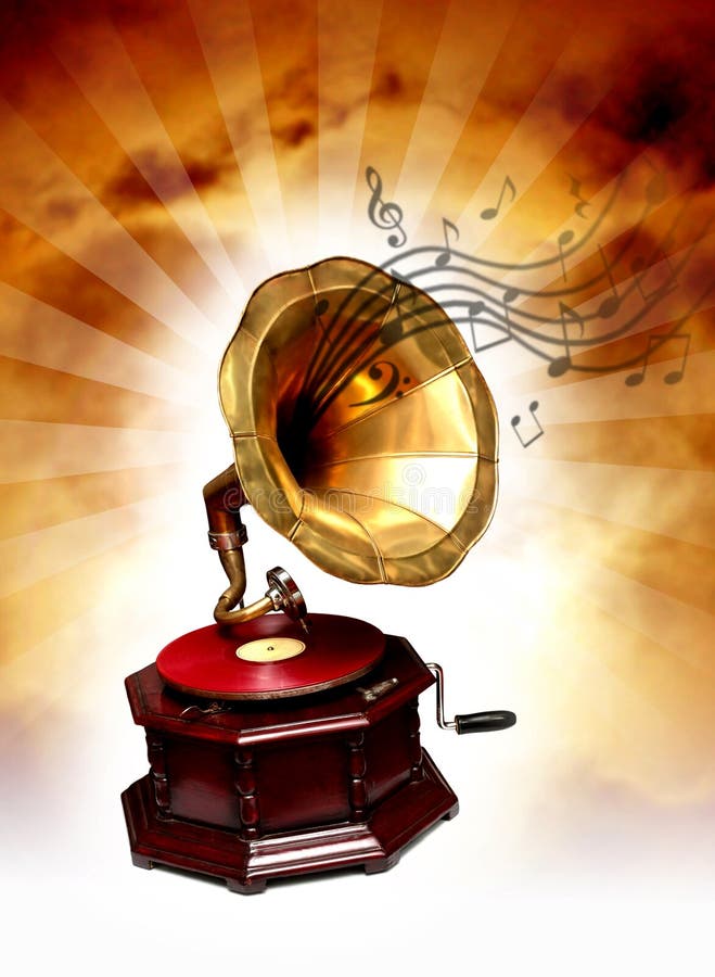 Retro music player vector illustration