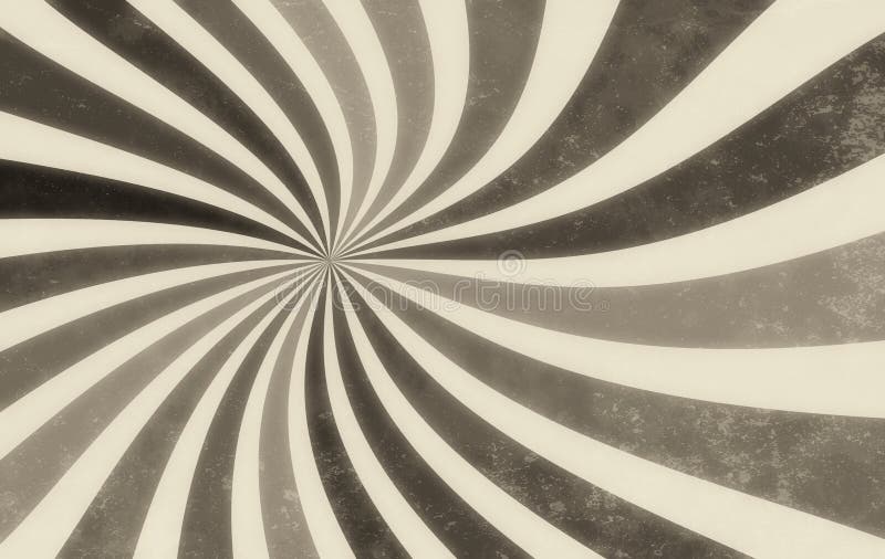 Retro old textured sunburst background pattern with a dark vintage sepia color palette of brown gray beige and white in a spiral o royalty free illustration Retro old textured sunburst background pattern with a dark vintage sepia color palette of brown gray beige and white in a spiral o royalty free illustration