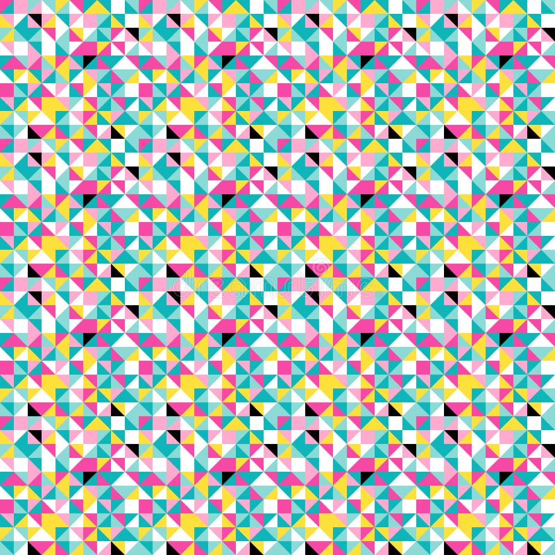 Retro origami colorful seamless pattern