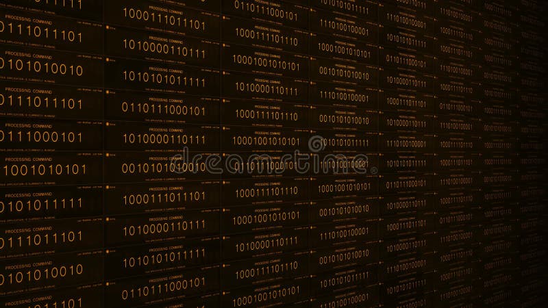 Retro outdated software application binary code processing commands ALT. July 14 2018. Binary coding processing video