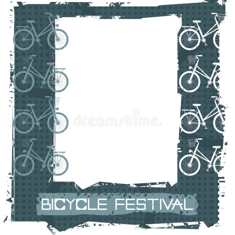 Retro pagina con la bicicletta alla moda illustrazione di stock Retro pagina con la bicicletta alla moda illustrazione di stock