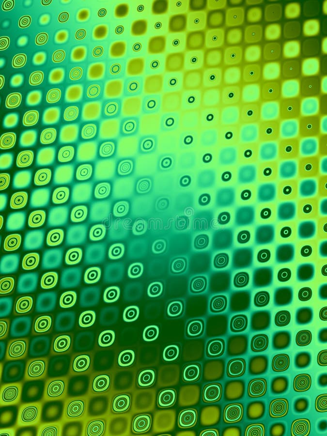 Retro Patterns - Green Circles