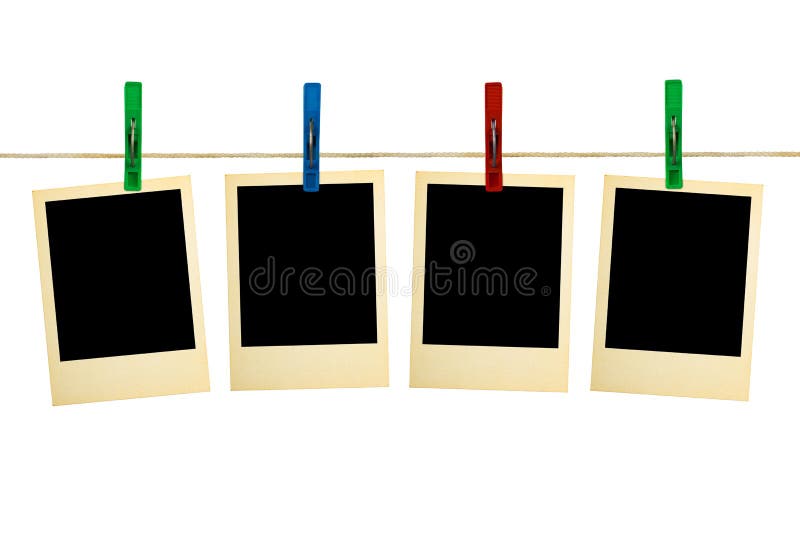 Retro photography on clothespins