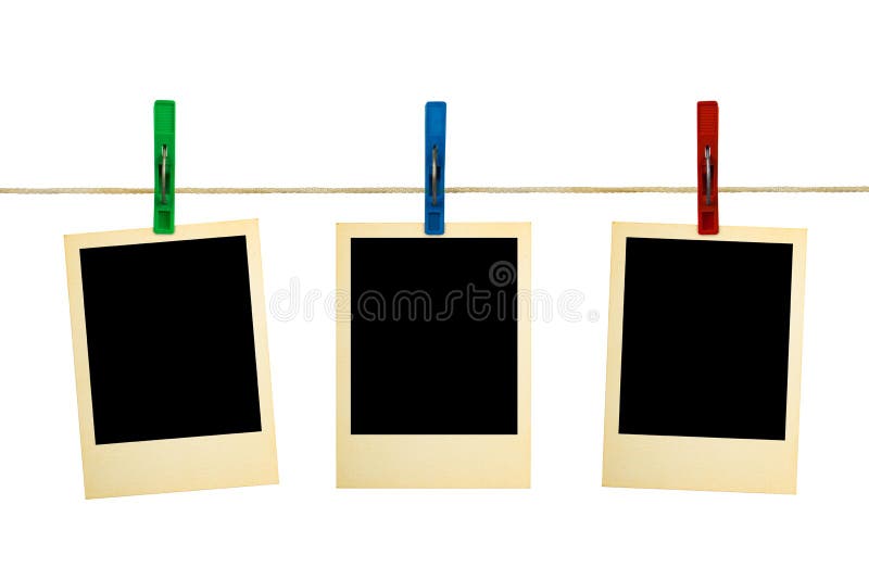 Retro photography on clothespins