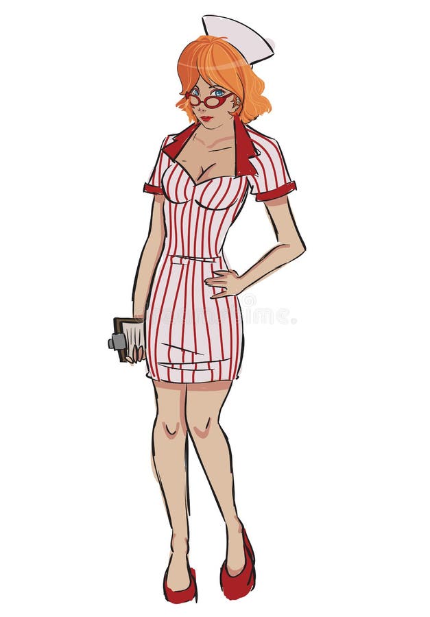 Retro Pin Up Nurse Stock Vector Illustration Of Female 39395774