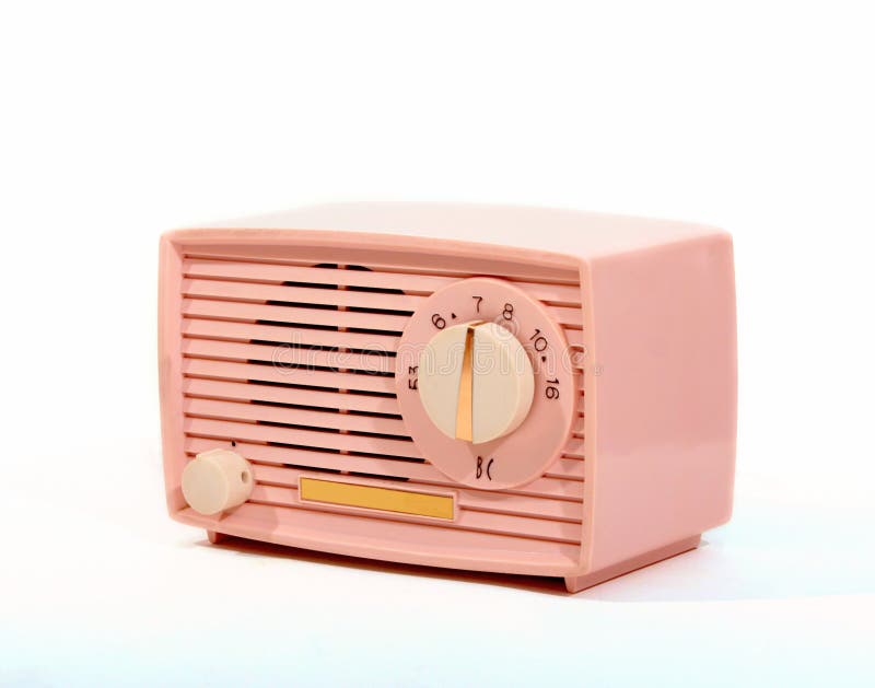 Retro Pink am Radio image. Image of entertainment - 32051519