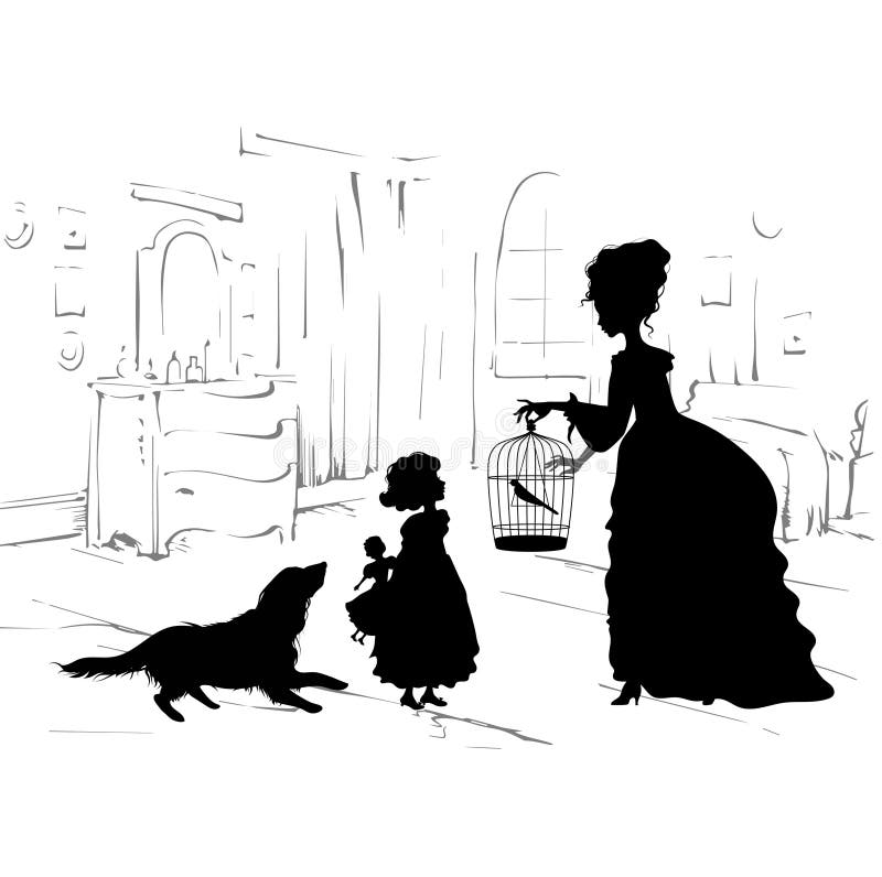 Retro plats av livsstilen royaltyfri illustrationer Retro plats av livsstilen royaltyfri illustrationer
