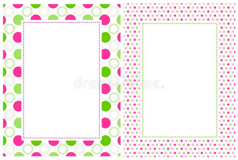 Retro polka dots border