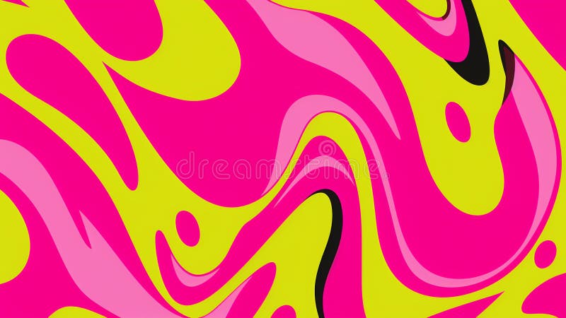 Model de artă retro-pop Bubblegum roz și lămâie verde stock illustration