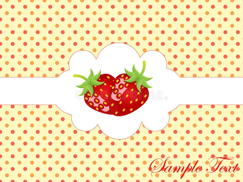 Retro priorità bassa astratta con la fragola royalty illustrazione gratis Retro priorità bassa astratta con la fragola royalty illustrazione gratis