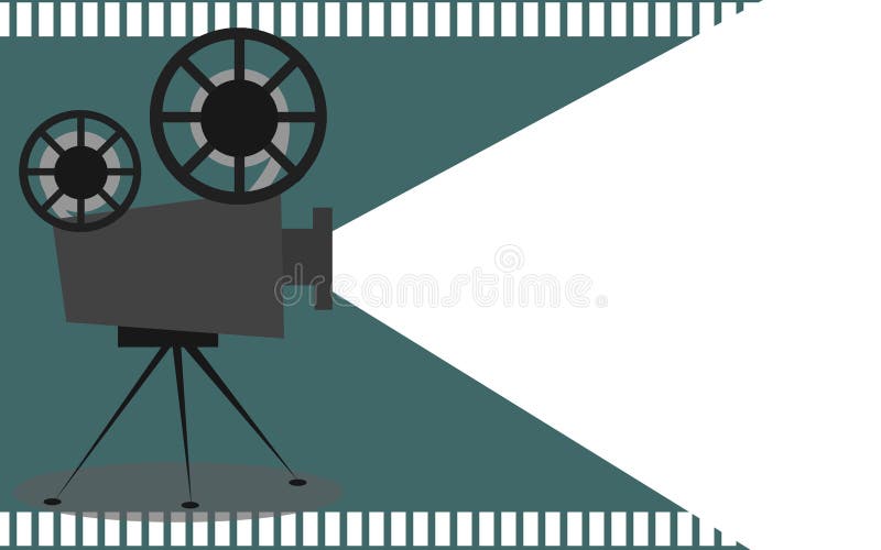 Retro proiettore del cinema con il posto del testo royalty illustrazione gratis Retro proiettore del cinema con il posto del testo royalty illustrazione gratis