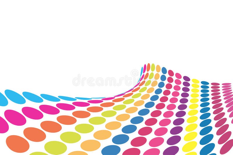 Retro puntino variopinto di semitono 3D illustrazione di stock