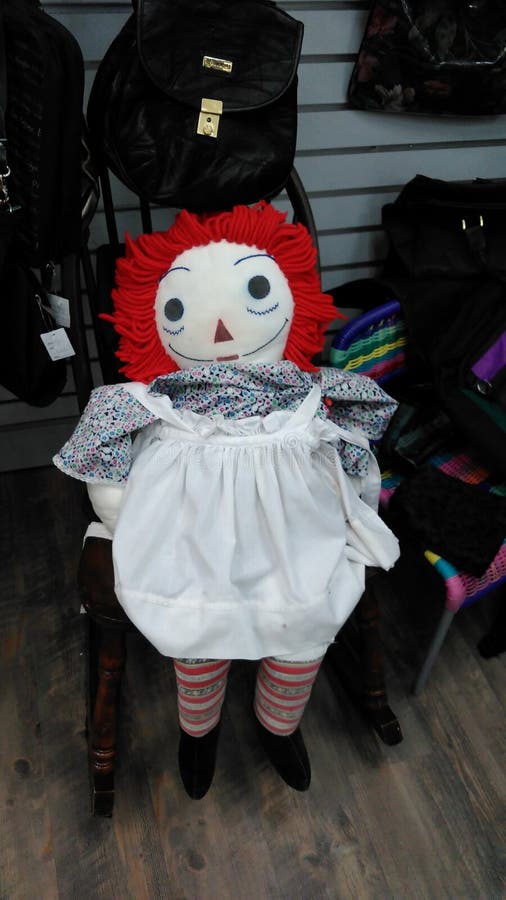 Raggedy an Doli Real Annabelle Desenho Antigo Foto de Stock