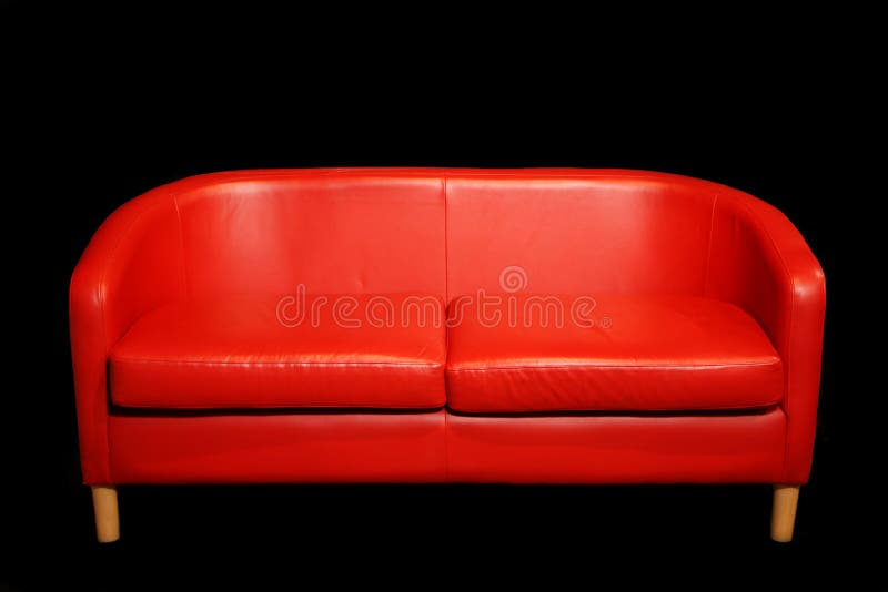 Retro Red Sofa in Dark Room Stock Image Image of indoors, retro 2173249