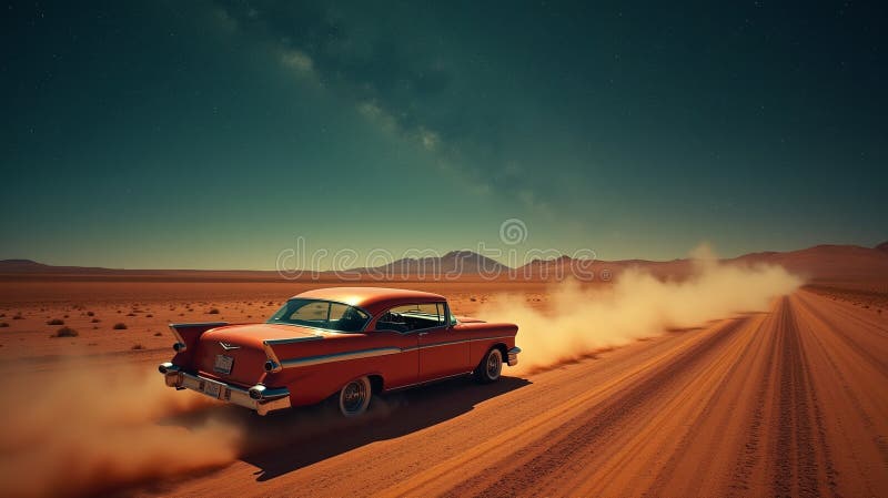 Retro Road Trip : Eine Reise durch die Zeit lizenzfreie abbildung