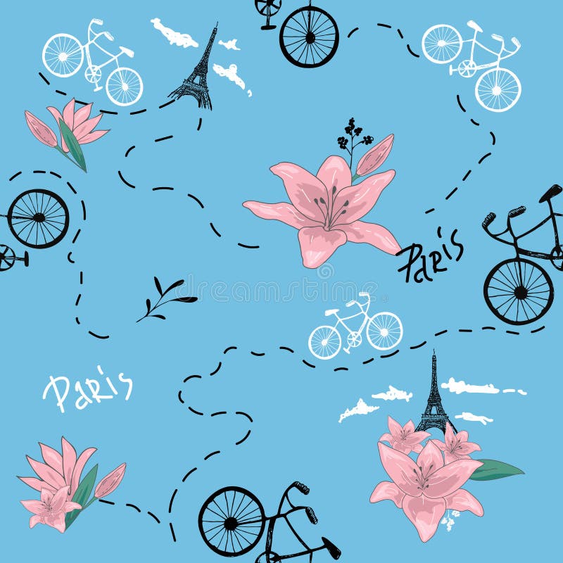 Retro roweru bezszwowy wz?r Wektorowa ilustracja dla bicyklu transportu projekta Jaskrawy pojazdu wz?r Sport rasy przeja?d?ka royalty ilustracja Retro roweru bezszwowy wz?r Wektorowa ilustracja dla bicyklu transportu projekta Jaskrawy pojazdu wz?r Sport rasy przeja?d?ka royalty ilustracja