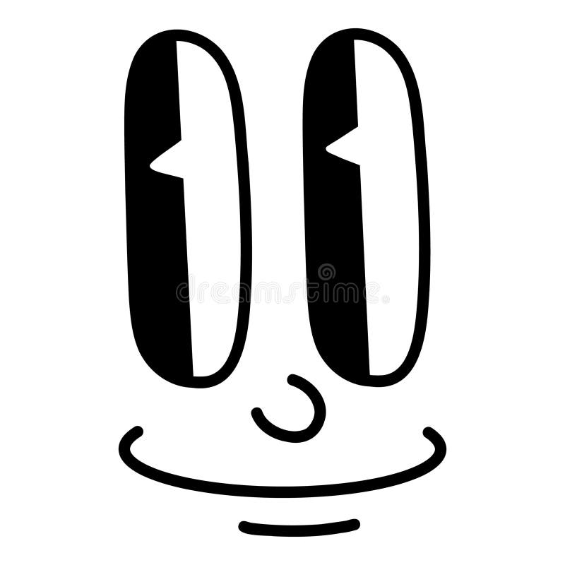 Retro 30s Cartoon Mascot Character Funny Face. 50s, 60s Old Animation ...