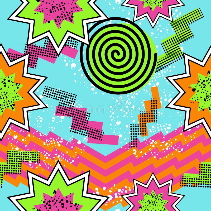 Fundal de benzi desenate retro 80 royalty free illustration