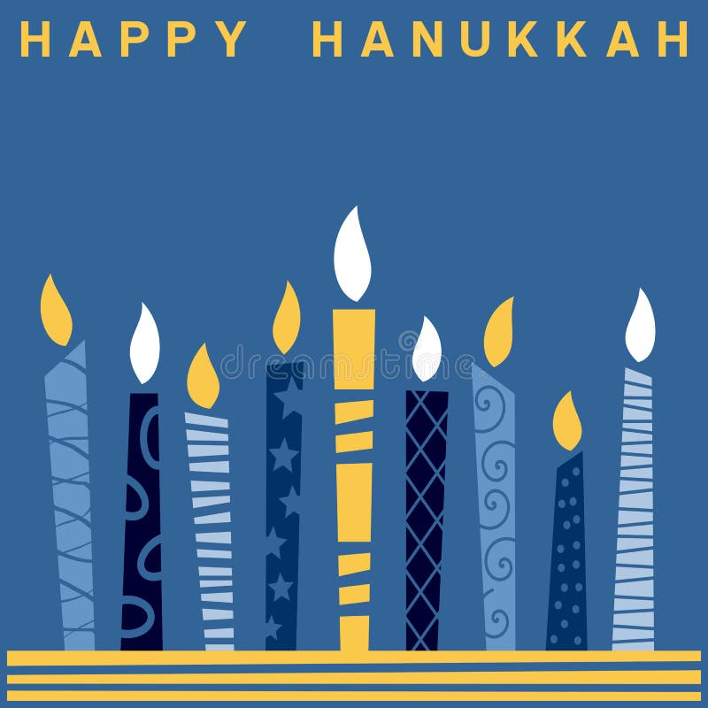 A Happy Hanukkah greeting card with a stylized and retro Hanukkah Menorah (or Hanukiah). Eps file available. A Happy Hanukkah greeting card with a stylized and retro Hanukkah Menorah (or Hanukiah). Eps file available.