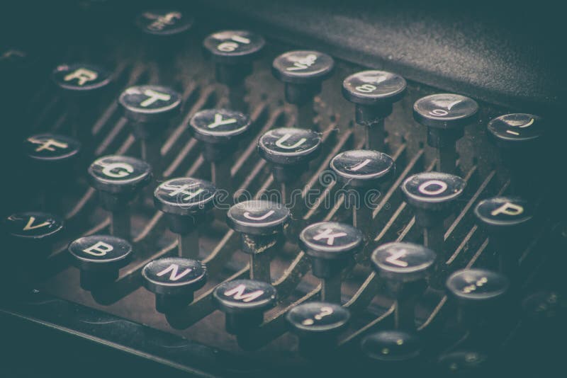Retro Schrijfmachinesleutels in Zwart-wit royalty-vrije stock fotografie