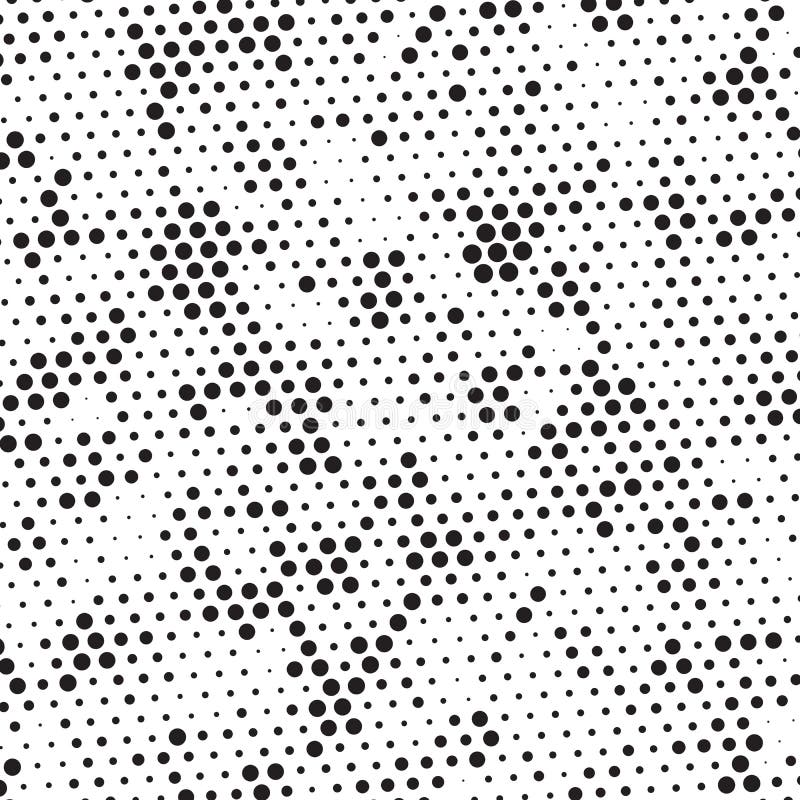Retro- Schwarzweiss-Halbtonschmutz-Polka Dots Mess Background Pattern Texture lizenzfreie abbildung