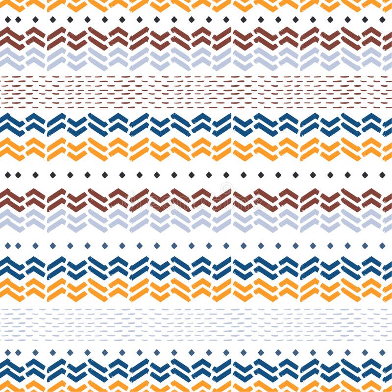 Retro Seamless pattern in vector beautiful hand drawn chevron zigzag waves in horizontal stripe . Design for fashion,fabric,web, royalty free illustration Retro Seamless pattern in vector beautiful hand drawn chevron zigzag waves in horizontal stripe . Design for fashion,fabric,web, royalty free illustration